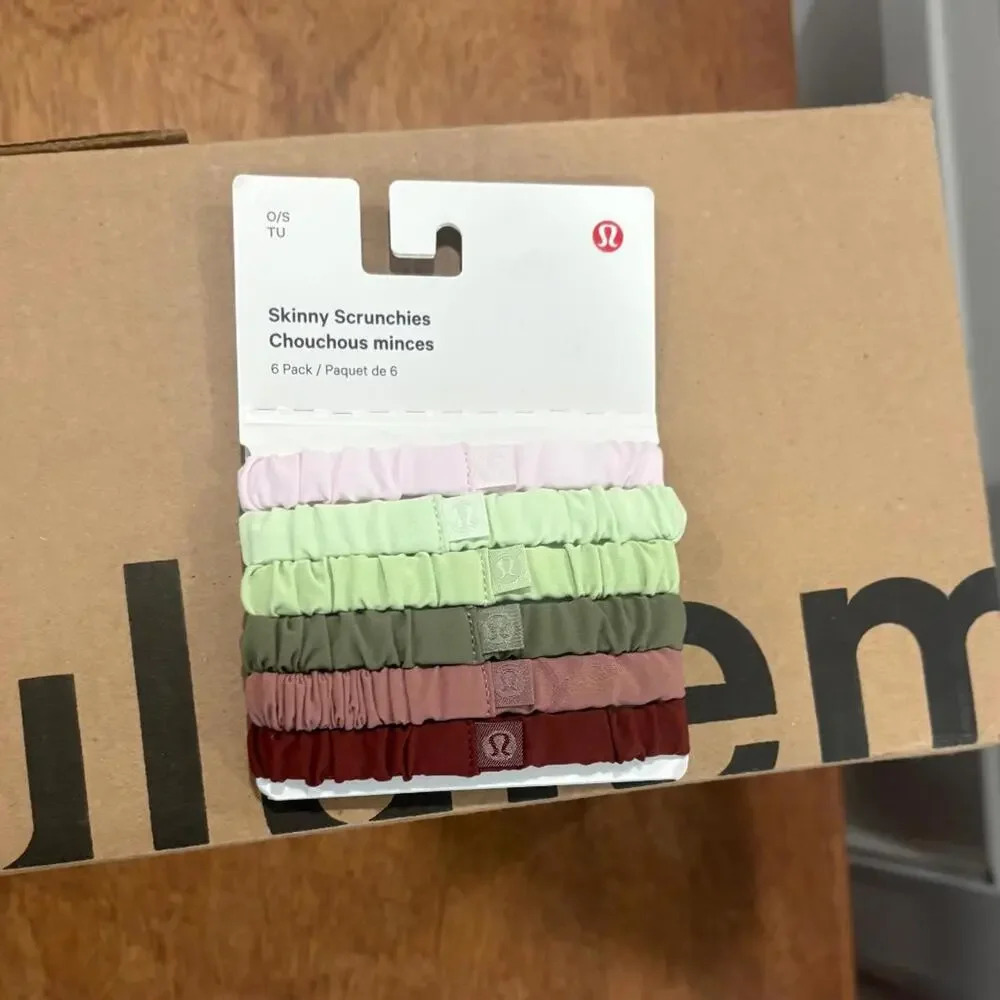 Lululemon skinny scrunchie 6 pack